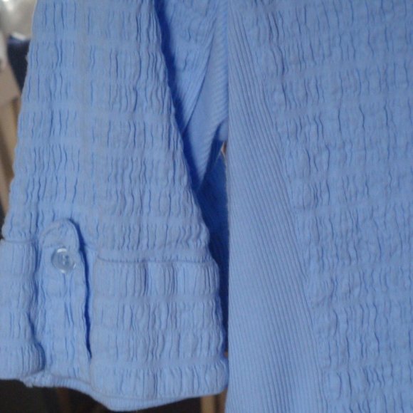 Woman's multi textured stretch shirt M - Picture 3 of 6